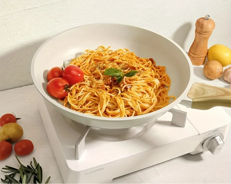 Lot de 3 Poêle Antiadhésive en Granit – 20/24/28 cm avec Manche Isolant, Compatibles Induction et Tous Feux