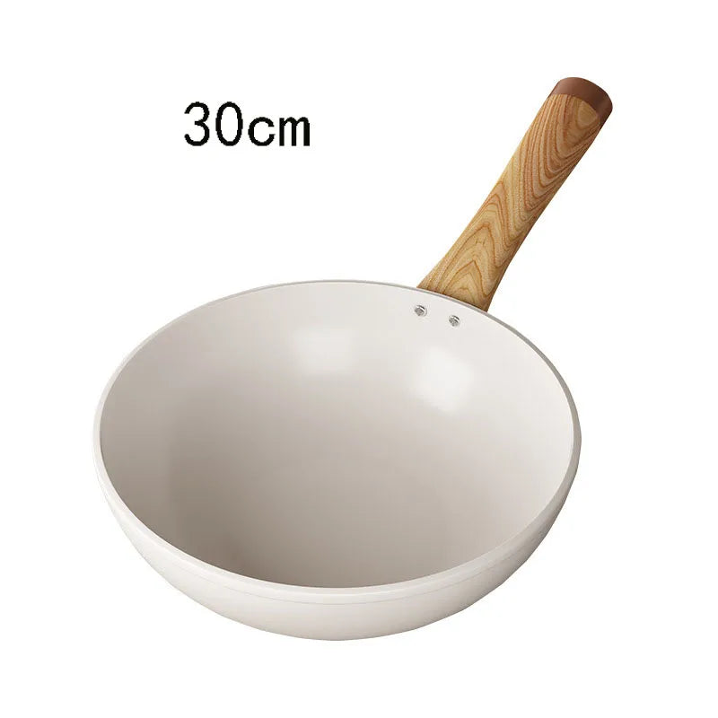 Poêle Wok Antiadhésive Céramique 30cm - Poêle à Frire Induction Gaz