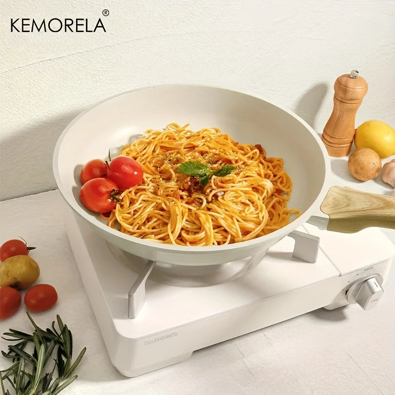 Lot de 3 Poêle Antiadhésive en Granit – 20/24/28 cm avec Manche Isolant, Compatibles Induction et Tous Feux