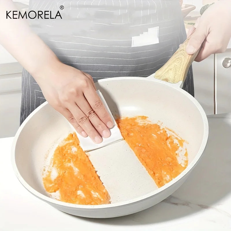 Lot de 3 Poêle Antiadhésive en Granit – 20/24/28 cm avec Manche Isolant, Compatibles Induction et Tous Feux