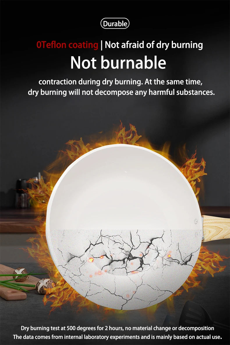 Poêle Wok Antiadhésive Céramique 30cm - Poêle à Frire Induction Gaz