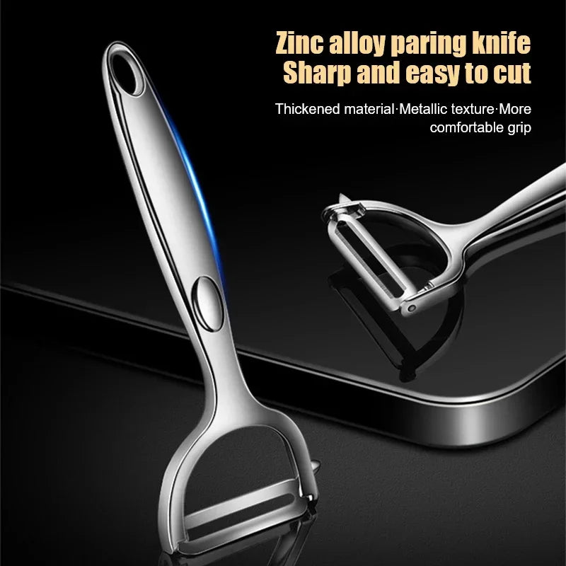 Éplucheur de Légumes doré en Inox lame ultra tranchante et manche ergonomique antidérapant